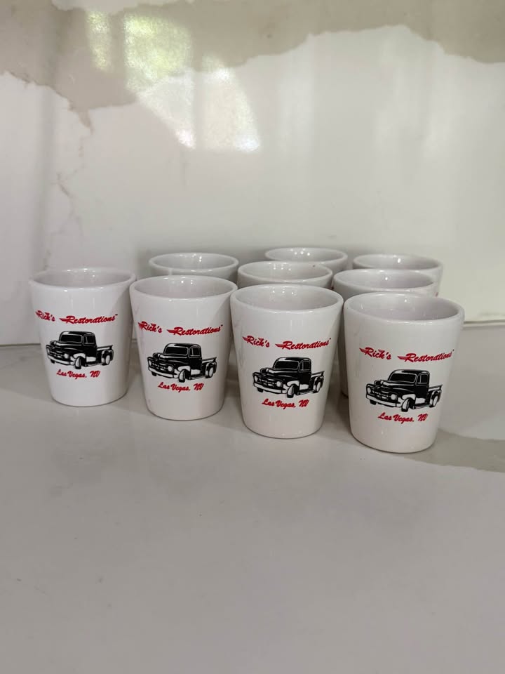 White shot glass